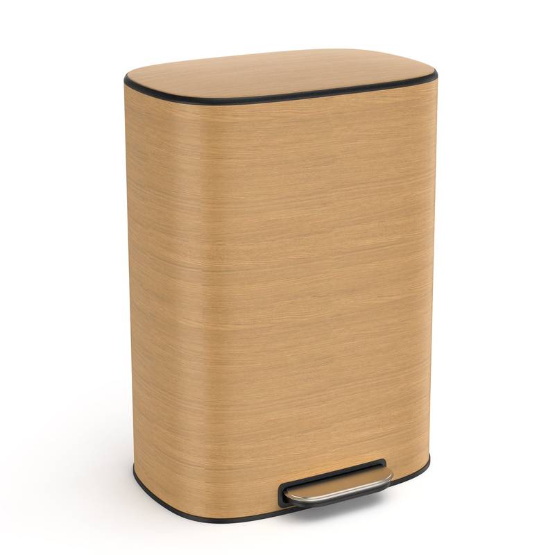 Soft Close Step Trash Can - Stainless Steel Elegance