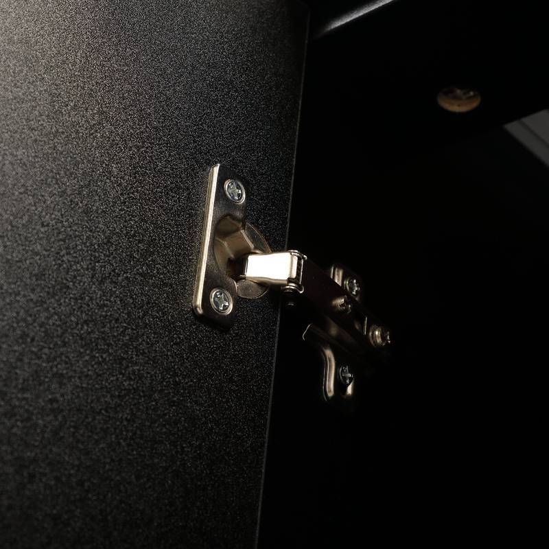 Chic Wall-Mounted Barber Station with Lockable Drawer and Shelf