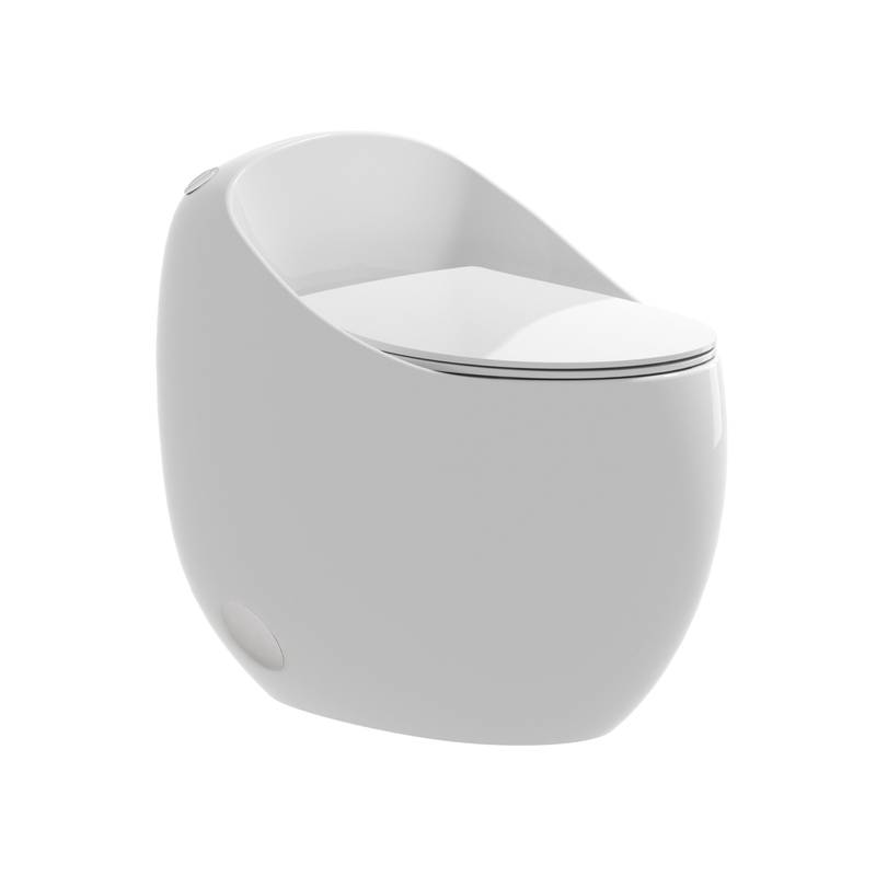 Sleek Egg-Shaped Toilet in Glossy White