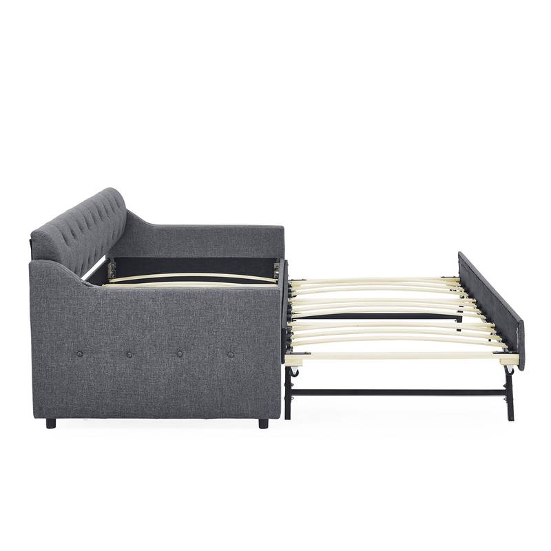 Chic Twin Daybed with Trundle and USB Charging