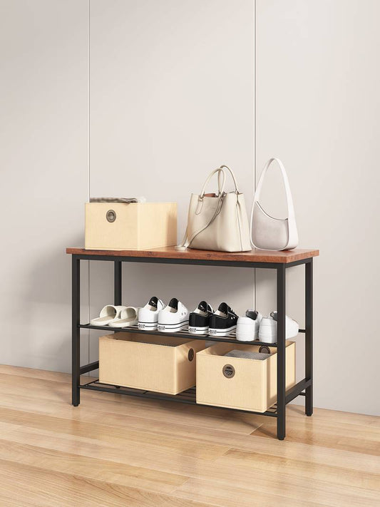 Sleek 3-Tier Shoe Rack with Stylish Top Shelf