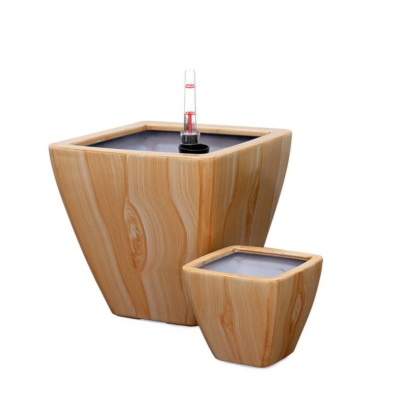 Self-Watering Wood Planter Duo