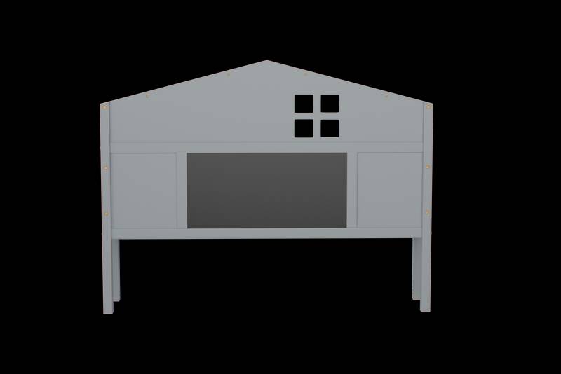 Stylish Montessori Bed Headboard with Storage - Grey