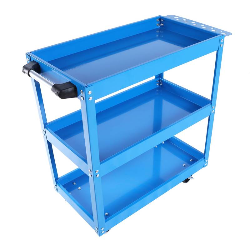 Blue Rolling Tool Cart - Heavy-Duty & Lockable!