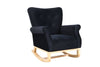 Velvet Mid-Century Rocker Chair