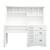 Charming White Home Office Desk with Hutch