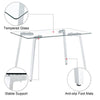 Sleek Glass & Metal Dining Table for Modern Spaces