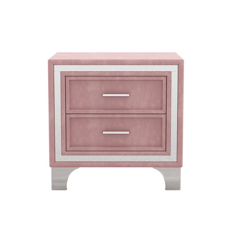 Pink Dream Bedroom Set with LED Bed and Nightstands