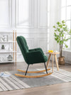 Cozy Green Rocking Chair - Mid Century Modern Charm