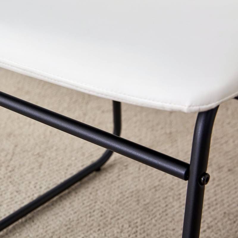 Chic White PU Leather Chair - Perfect for Modern Spaces!