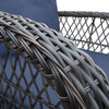Navy Blue Wicker Rocking Patio Set