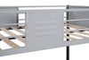 Sturdy Metal Twin Bunk Bed with Safety Guardrails