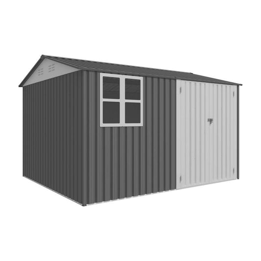 Sturdy Outdoor Storage Shed with Double Lock and Vents
