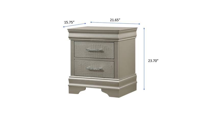Amalia Gray Nightstand Delight