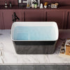 Elegant Black Square Soaking Tub - Japanese Style Bliss