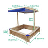 Sunny Day Wooden Sandbox with Canopy