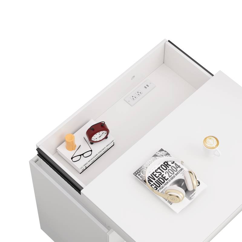 Dreamy Nightstand with Charging Hub & LED Glow