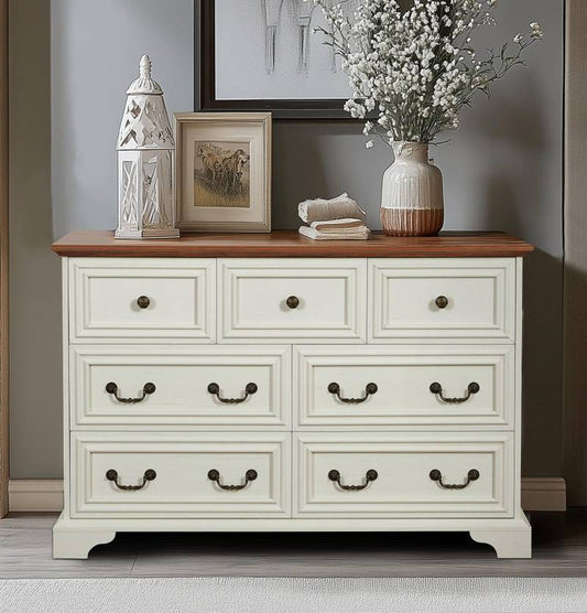 Rustic Charm 7-Drawer Dresser