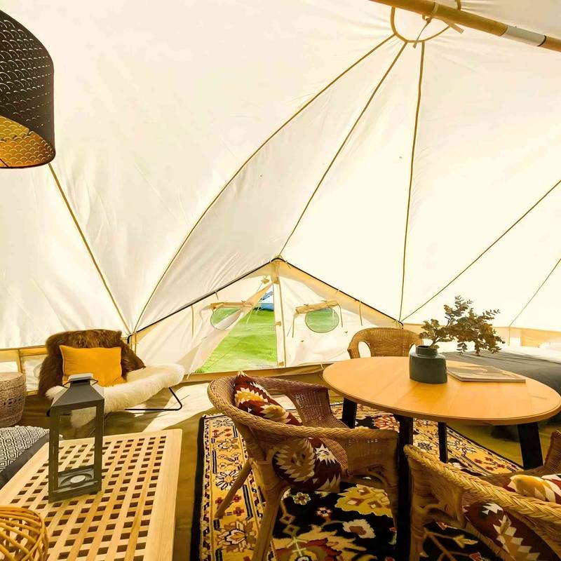 Spacious Canvas Glamping Tent for Family Adventures