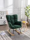 Cozy Green Rocking Chair - Mid Century Modern Charm