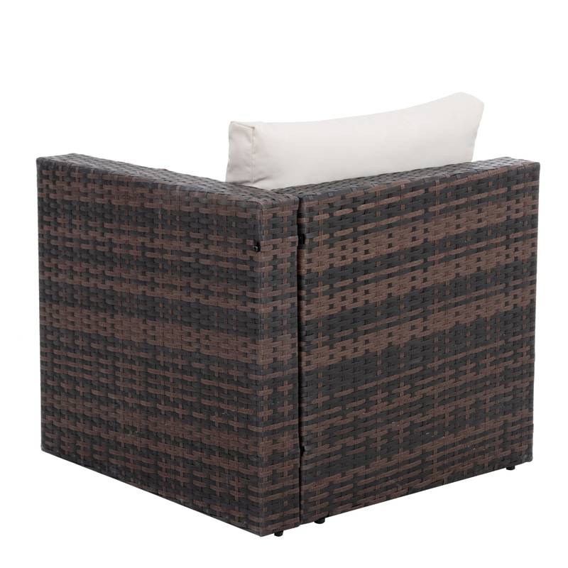 Chic Outdoor Wicker Lounge Set with Glass Table