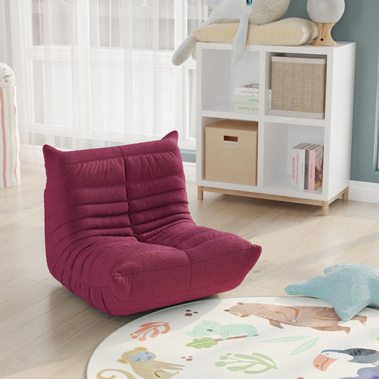 Kiddy Lounge - a comfy, kid-sized sofa for the living room or bedroom in a vibrant purple color.