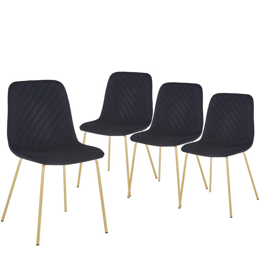 Black Modern Dining Chair Set