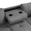 Cozy Gray Reversible Sectional Sofa with Storage Ottoman