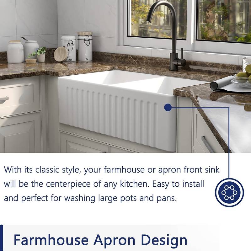 Charming White Farmhouse Sink