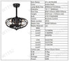 Cozy Caged Ceiling Fan with Remote - Perfect for Any Room!