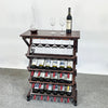 Chic Walnut Wine Display Rack