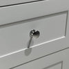 Chic White Nightstands with Charging Hub