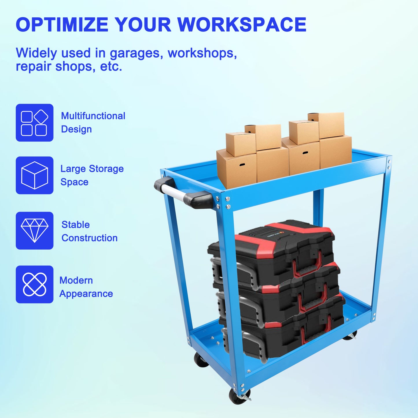 Roll & Stow Heavy-Duty Tool Cart