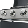 Stainless Steel 4-Burner Propane Grill with Shelves & Wheels