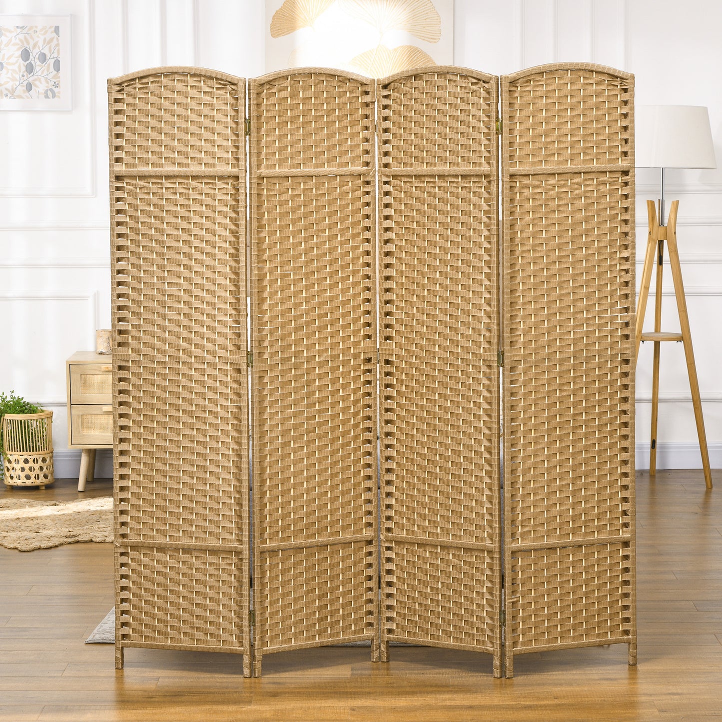 Chic Privacy Screen - Stylish 4-Panel Room Divider