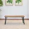 Rustic Dark Pine Dining Bench