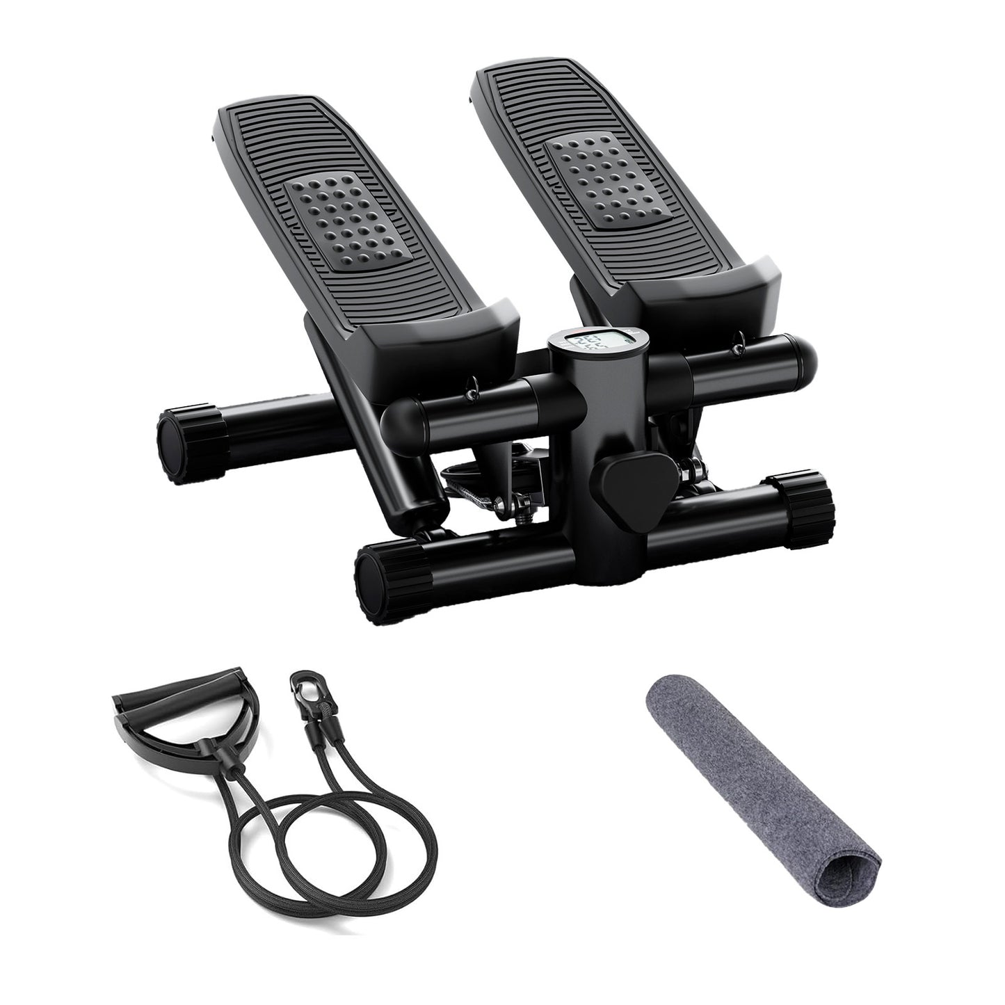 Silent Mini Stepper with Bands - Portable Total Body Workout!