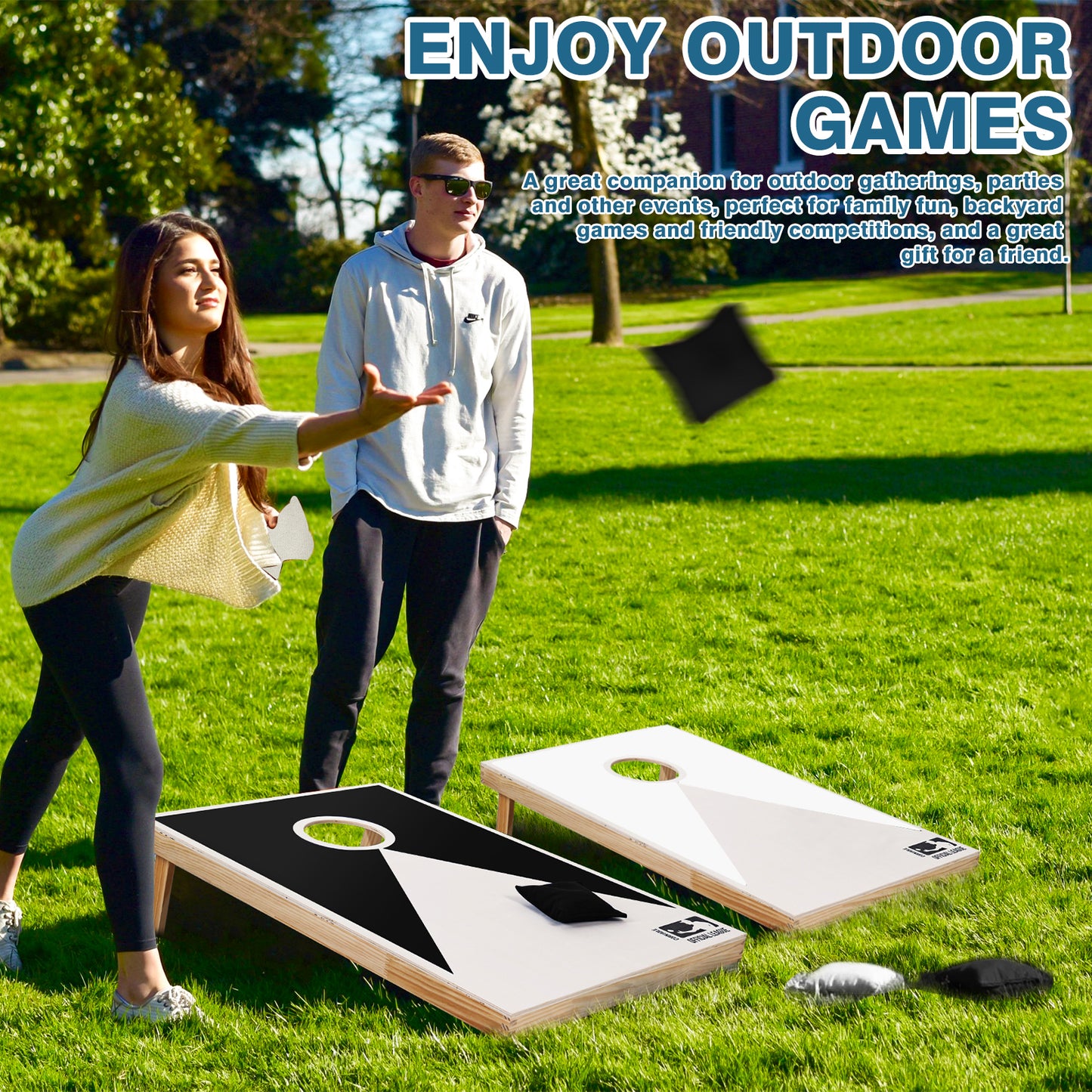 Ultimate Solid Wood Cornhole Game Set