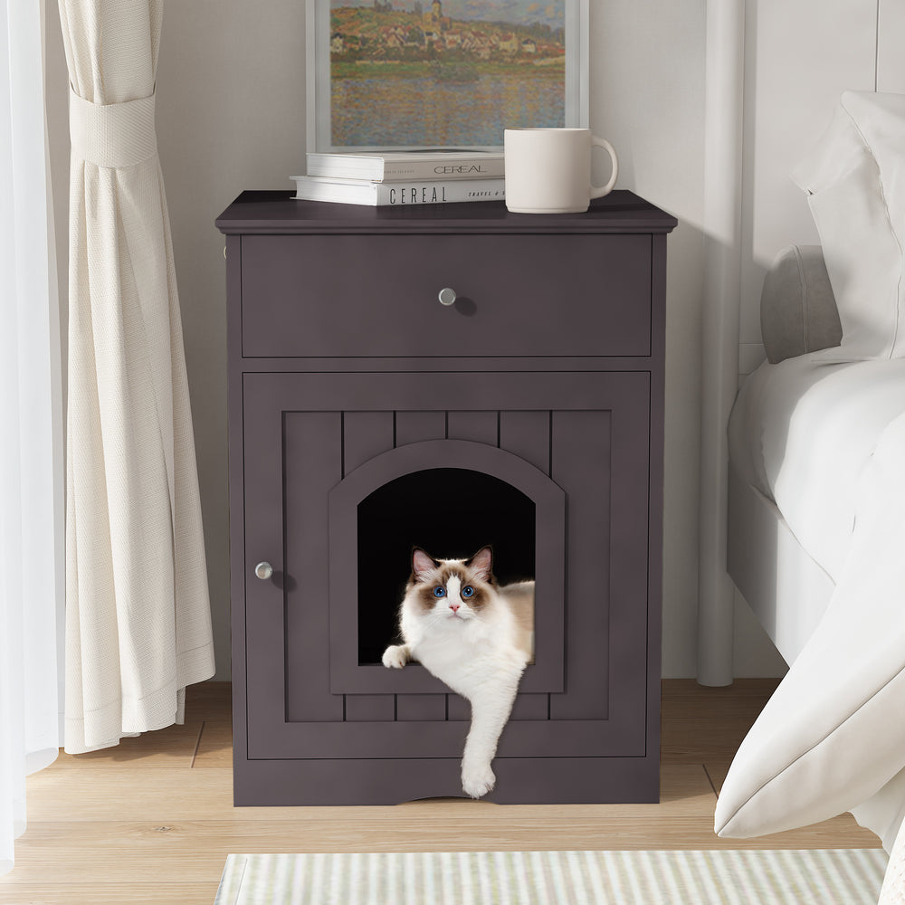 Cozy Cat Hideaway & Litter Box Combo