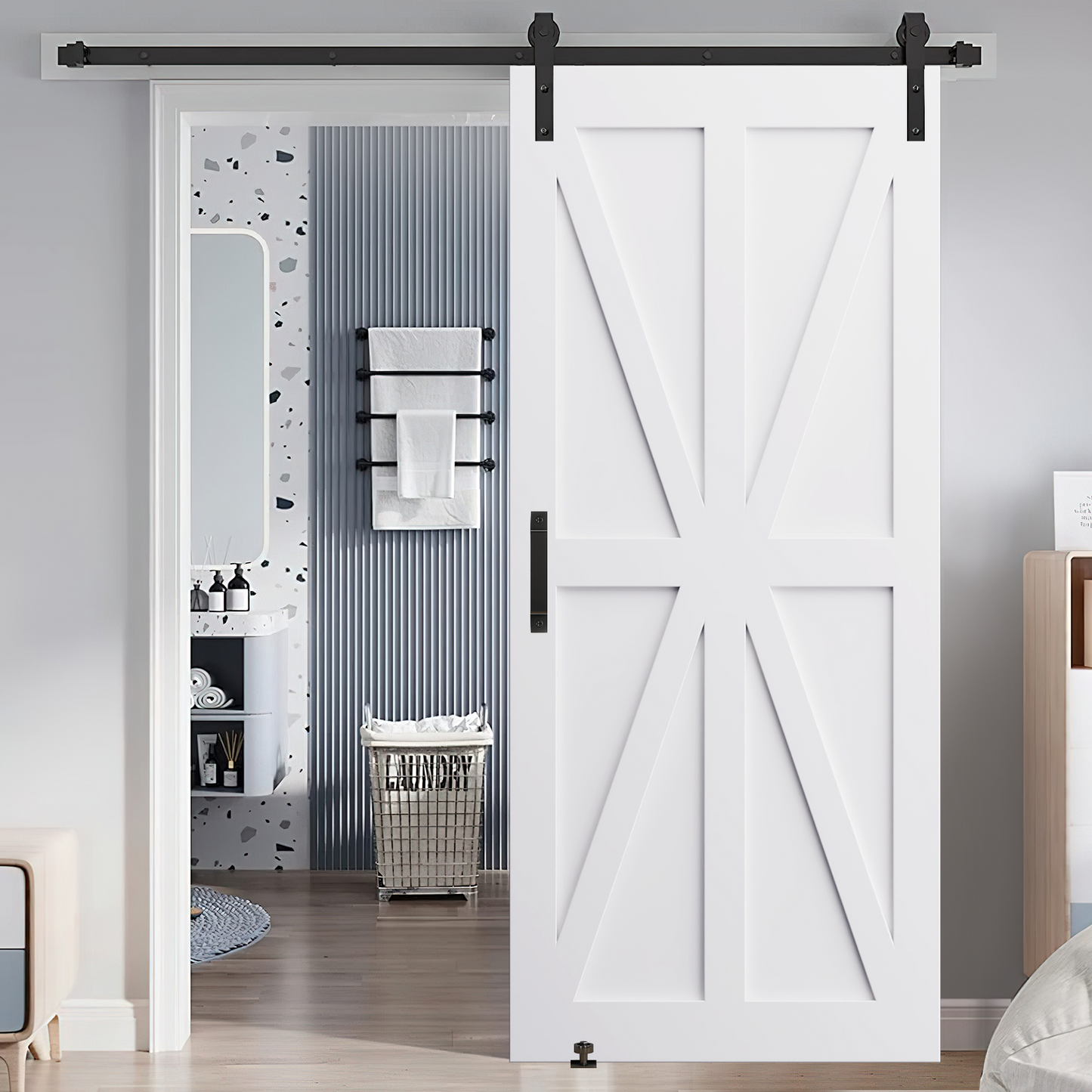 Star-Style Barn Door Kit with Sliding Hardware