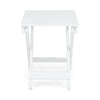 Chic White Folding Wood Side Table