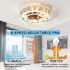 Stylish Remote-Controlled Ceiling Fan with Lights and Reversible Blades