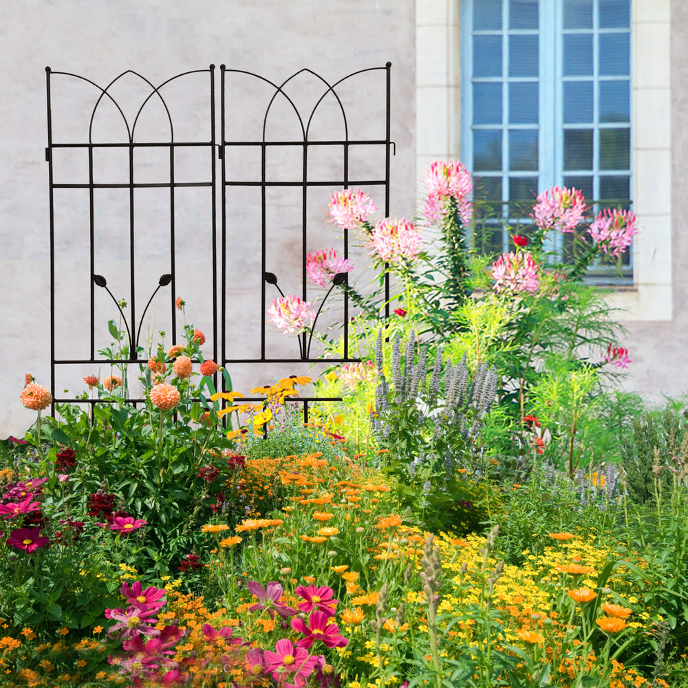 Stylish Metal Garden Trellis Set for Climbing Plants