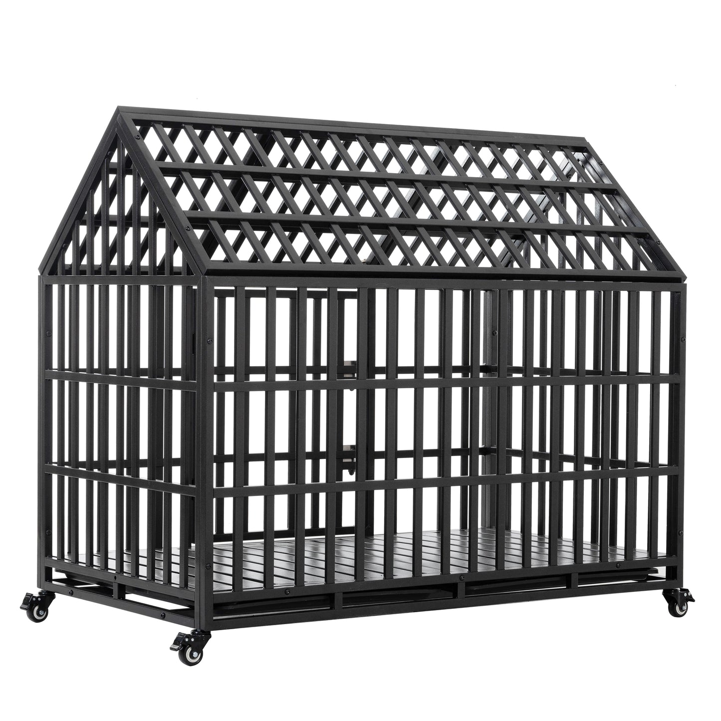 Ultimate Heavy Duty Dog Crate with Lockable Wheels