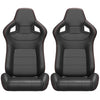 Dynamic Racing Seat Duo with Red Stitching