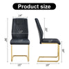 Chic Faux Leather Dining Chairs Set