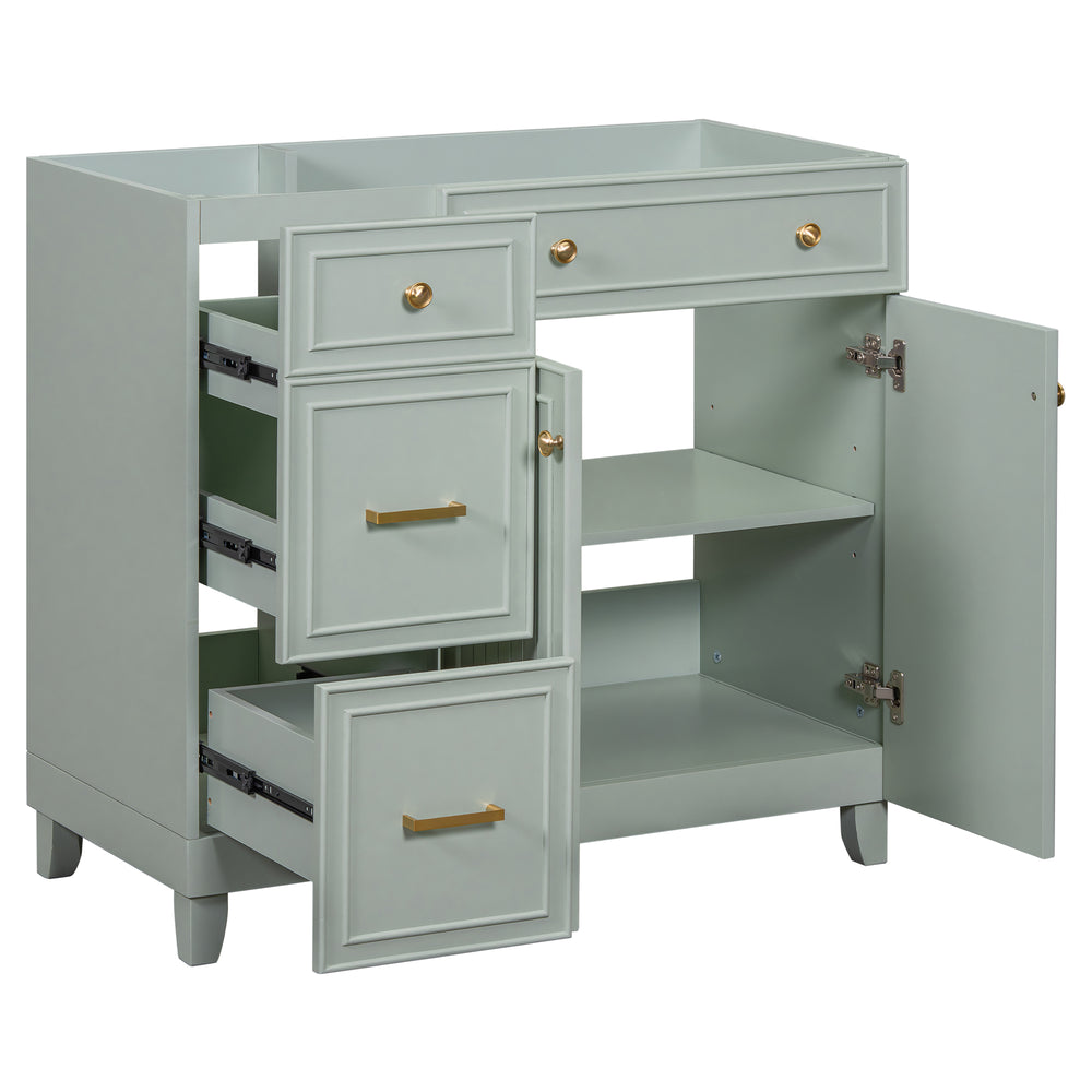 Stylish Green Bathroom Vanity Cabinet