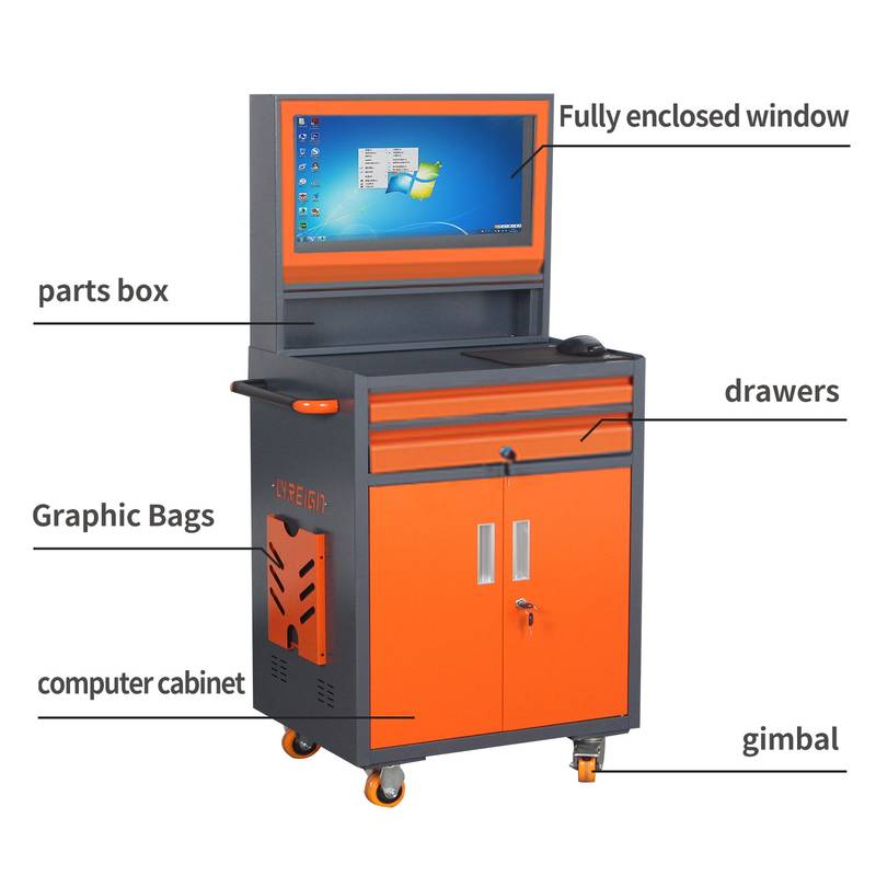 Mobile Metal PC Cabinet - Secure and Stylish Monitor Enclosure