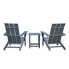 Cozy Grey Adirondack Chair Duo with Table for Outdoor Relaxation