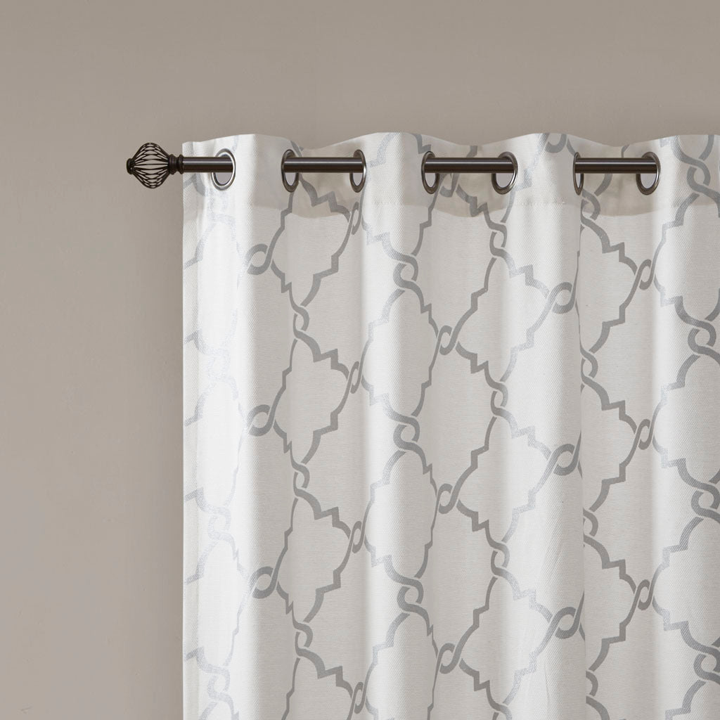 Fretwork Charm Grommet Curtain Panel